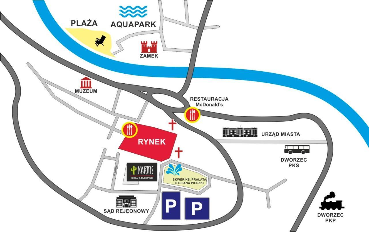 Kaktus Chill & Sleeping - 50 M Od Rynku Aparthotel Racibórz Εξωτερικό φωτογραφία
